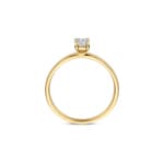 Blush 14ct Gold 0.50ct Radiant Lab Diamond Solitaire Ring - LG1020Y