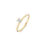 Blush 14ct Gold 0.20ct Lab Diamond Emerald Cut Solitaire Ring