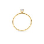Blush 14ct Gold 0.20ct Lab Diamond Emerald Cut Solitaire Ring - LG1029Y