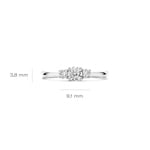 Blush Trilogie Ring 14k Weissgold mit Labordiamanten 0.32ct - LG1007W