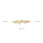 Blush 14ct Gold Curved Zirconia Ring - 1267YZI