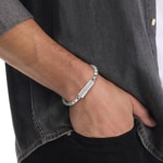 Calvin Klein Bracelet Contoured Barrel Argenté - 35100094