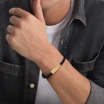 Calvin Klein Bracelet Industrial Facets Noir / Doré - 35100087