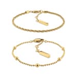 Calvin Klein Armband Set Layered Goldig