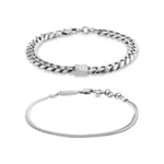Calvin Klein Bracelet Set Status Argenté - 35100091