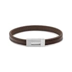 Calvin Klein Brown Leather Bracelet Exposed