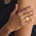 Calvin Klein bague pour femmes Elemental Doré - 35000646