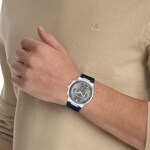 Calvin Klein Distinguish Day Date Leder Blau Silbrig & Grau - 25200444