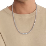 Calvin Klein Necklace Contoured Barrel Argenté - 35100092