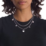 Calvin Klein Necklace Layered Charm Silvery - 35001025