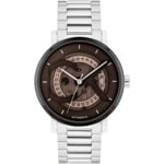 Calvin Klein Iconic Automatic Date Silbrig / Braun