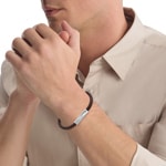 Calvin Klein Leather Bracelet Iconic ID   - 35100064