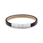 Calvin Klein Lederarmband Minimalistic Sqaures Schwarz