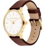 Calvin Klein Linked 41 en cuir Brun / oré &  Blanc - 25200503
