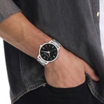 Calvin Klein Linked 41 Silbrig / Schwarz - 25200500