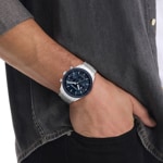 Calvin Klein Performance Day Date Argenté / Bleu - 25200556