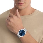 Calvin Klein Progress Day Date Silbrig / Blau - 25200446