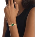 Calvin Klein Twisted Bezel Oval Gold / Green - 25100203