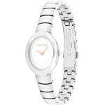 Calvin Klein Twisted Bezel Oval Silvery - 25100149