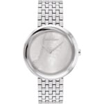 Calvin Klein Twisted Bezel Argenté / Nacre