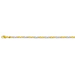 Carrera-Armband poliert 750/18 K Bicolor 4.0mm - 19cm