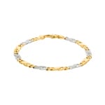 Satined Carrera Bracelet 750/18 K Two-tone Gold 5.0mm - 22cm