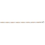 Collier carrera-figaro massif or bicolore 750/18 ct 3.5mm