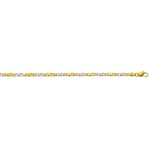 Carrera-Kette satiniert 750/18 K Bicolor 4.0mm