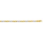 Carrera-Kette satiniert 750/18 K Bicolor 5.0mm