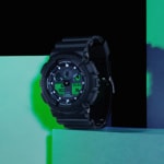 Casio G-Shock Classic Black and Electro Green - GA-100BEG-1AER