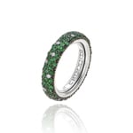 Chimento Forever Star Damenring 750 Weissgold mit Tsavoriten & Diamanten 0.21 ct G/vs