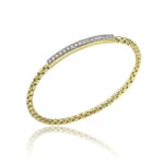 Chimento Stretch Spring Bracelet 750 Yellow Gold with Diamonds 0.37 ct G/vs