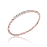 Chimento Stretch Spring Bracelet 750 Rose Gold with Diamonds 0.37 ct G/vs
