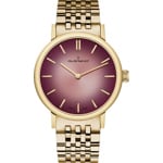 Claude Bernard Slim Line 32 Gold / Brugundy