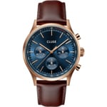 Cluse Anthéor Multifunction Leather Blue / Rose Gold Colour