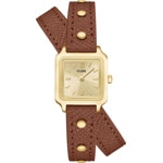 Cluse Gracieuse Mini Watch Double Leather Nutshell / Gold