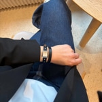 Cluse Gracieuse Mini Watch Double Leather Schwarz / Silbrig  - CW15508