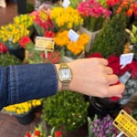 Cluse Gracieuse Petite Steel Perlmutt Weiss / Goldig Glass Pearls - CW11826