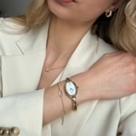 Cluse L'Ovale Steel Blanc / Doré - CW16101