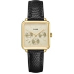 Cluse La Tétragone Multifunction Cuir Black Lizard / Doré