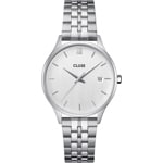 Cluse Minuit Date Silvery