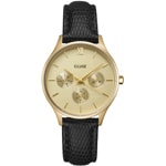 Cluse Minuit Multifunction Leather Black Lizard / Gold Colour