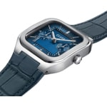 Cluse Quadrus Multifunction Day Date Leder Blau / Silbrig  - CW26207