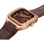 Cluse Quadrus Multifunction Day Date Leder Braun / Rosé  - CW26206