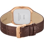 Cluse Quadrus Multifunction Day Date Leather Brown / Rose & Green - CW26205