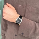 Cluse Quadrus Multifunction Day Date Leather Black / Silvery - CW26203