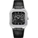 Cluse Quadrus Multifunction Day Date Leather Black / Silvery - CW26203