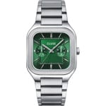 Cluse Quadrus Multifunction Day Date Steel Silver / Green