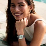 Cluse Retro 70's Steel Light Green / Silver Colour - CW35103