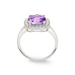 Cocktailring 375/9 K Weissgold mit Amethyst und Zirkonia - 09FP75GAZ